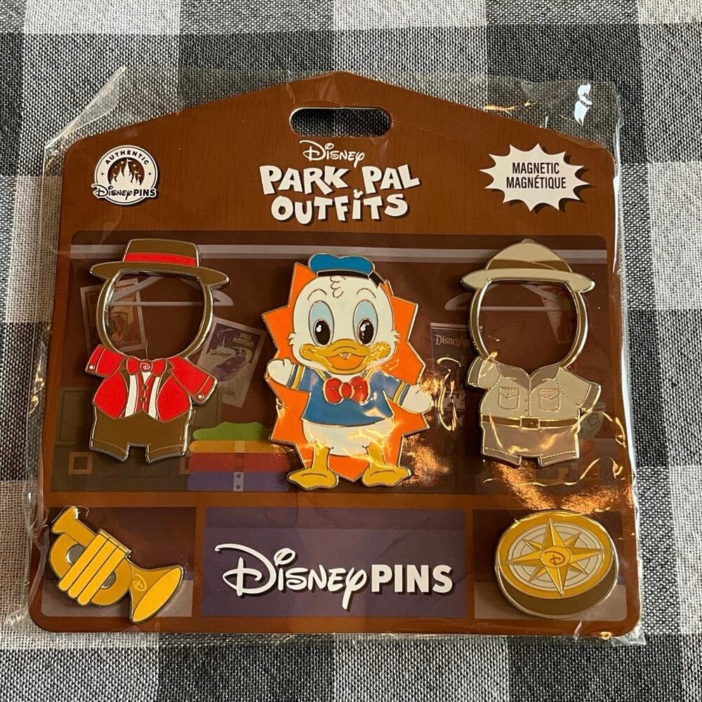 Disney Parks Pin Set - Donald Park Pal Outfits Costume Magnetic Parks Pins